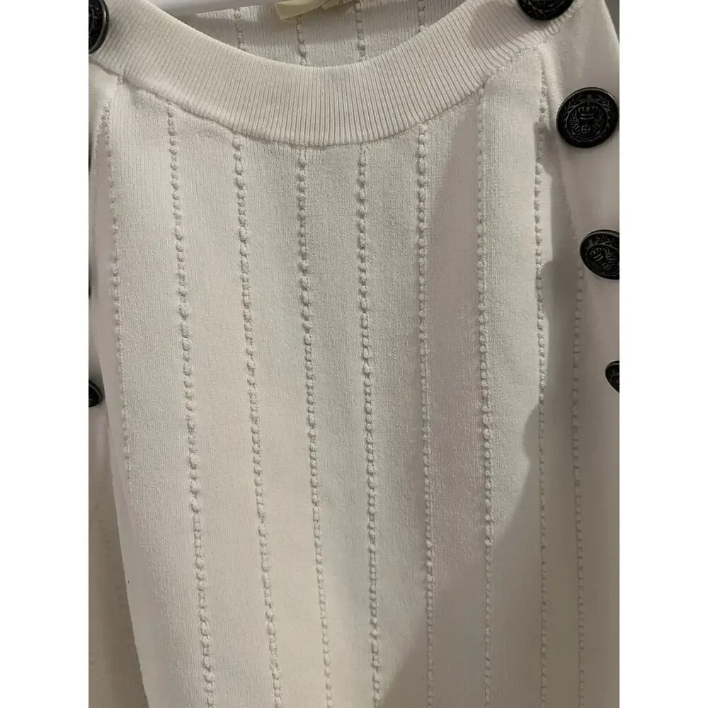 L’agence Cream Rosemary High neck Button Tank Sz Xxl may run small - Picture 4 of 9